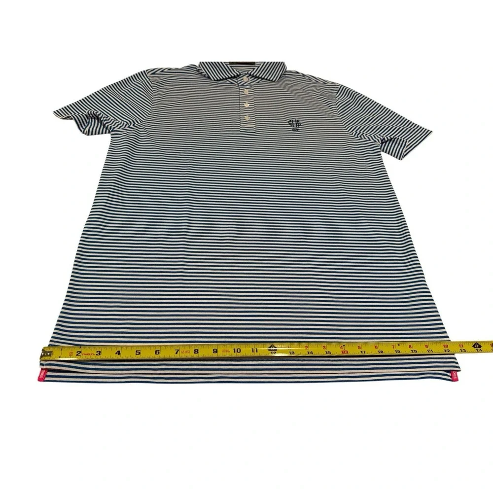 G/FORE All Play Stripe Golf Polo Men's L CHC 1930 Logo NWT